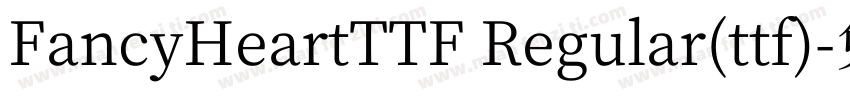 FancyHeartTTF Regular(ttf)字体转换